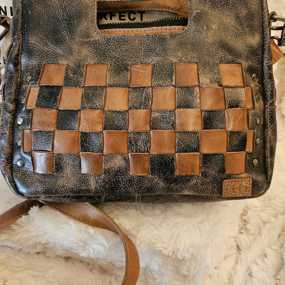 Bedstu Woven Leather Crossbody Bag - Picture 3 of 15